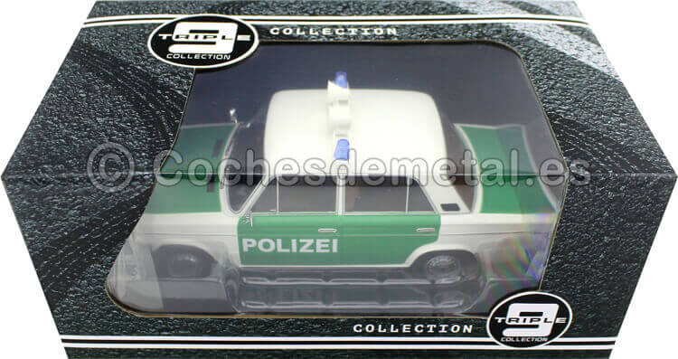 1976 Lada 2106 (Seat 124) Policia Alemania Blanco/Verde 1:18 Triple-9 1800245