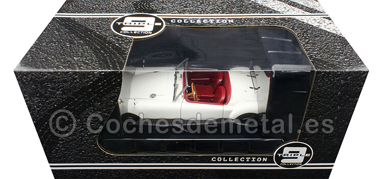 1961 MGA MKII A1600 Open Convertible con Portaequipajes Blanco 1:18 Triple-9 1800164