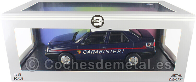1996 Alfa Romeo 155 Carabinieri Azul/Blanco 1:18 Triple-9 1800385