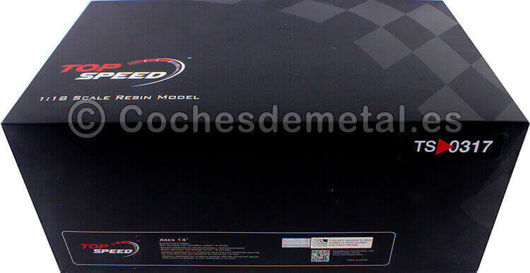 2021 Ford GT Heritage Edition Blanco/Negro 1:18 Top Speed  TS0317