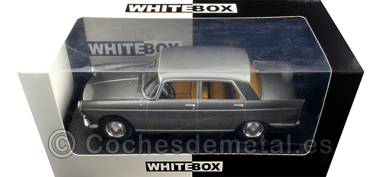 1960 Peugeot 404 Gris Metalizado 1:24 WhiteBox 124160