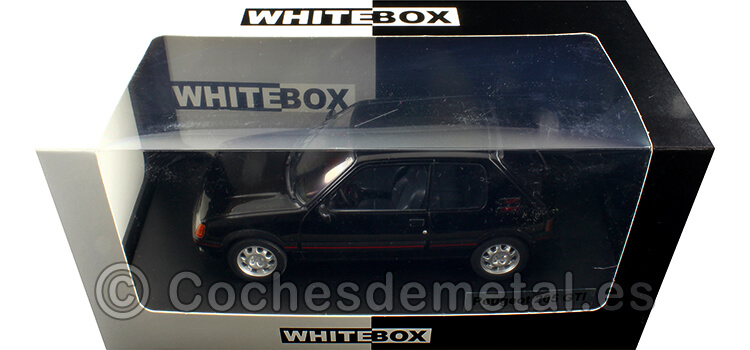 1988 Peugeot 205 GTI Negro 1:24 WhiteBox 124161