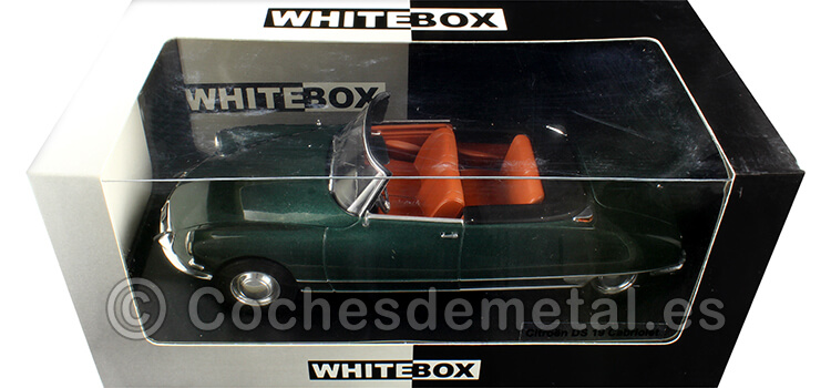1963 Citroen DS 19 Descapotable Verde Metalizado 1:24 WhiteBox 124180