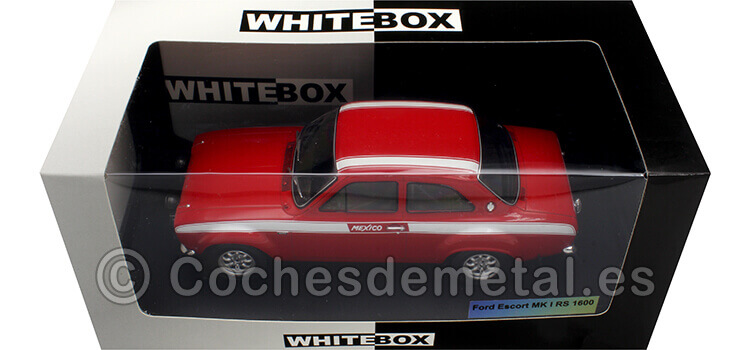 1970 Ford Escort MK I RS 1600 Rojo/Blanco 1:24 WhiteBox 124199