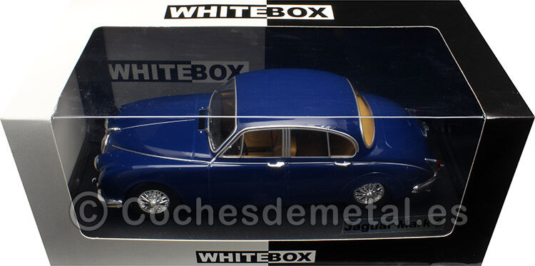 1960 Jaguar MK II Azul 1:24 WhiteBox 124201