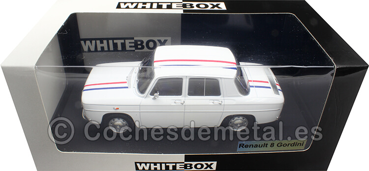 1964 Renault 8 Gordini Blanco Decorado 1:24 WhiteBox 124206