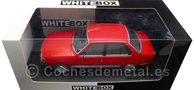 1980 Renault 18 R18 Turbo Rojo 1:24 WhiteBox 124213
