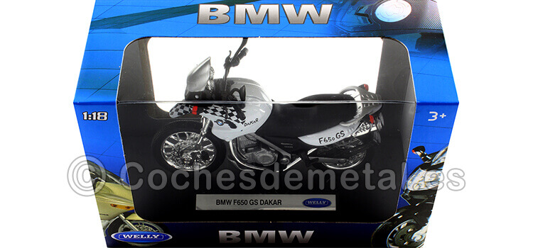 2004 BMW F 650 GS Dakar Blanca 1:18 Welly 12146