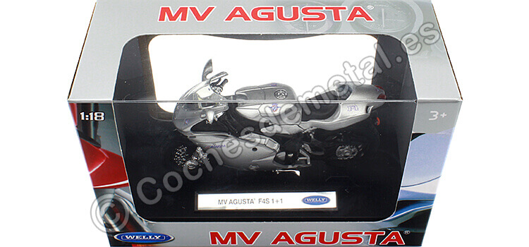 2002 MV Agusta F4S 1+1 Gris 1:18 Welly 12153