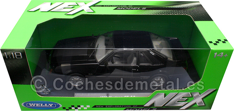 1986 Ford Mustang GT 5.0 Negro 1:18 Welly 12526