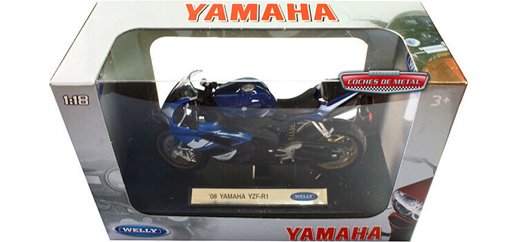 MOTO YAMAHA YZF-R1 bleu 2008 1/18 