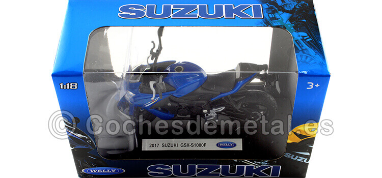 2017 Suzuki GSX-S 1000F Azul/Negra 1:18 Welly 12844