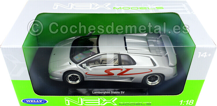 1998 Lambo Diablo SV Gris 1:18 Motor Max 19849