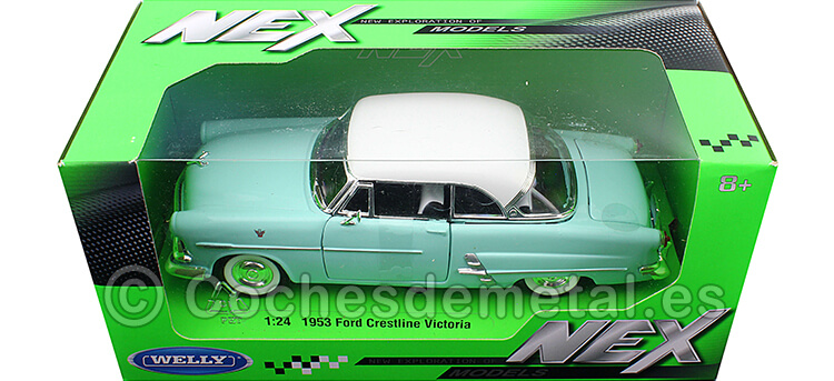 1953 Ford Crestline Victoria Verde/Blanco 1:24 Welly 22093
