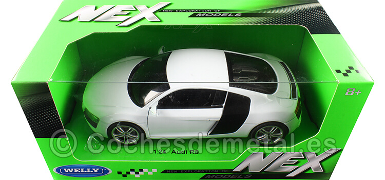 2010 Audi R8 V10 Coupe Blanco 1:24 Welly 22493