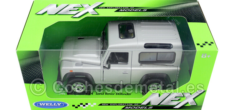 2010 Land Rover Defender Silver 1:24 Welly 22498