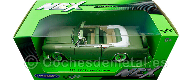 1953 Packard Caribbean Convertible Verde 1:24 Welly 24016