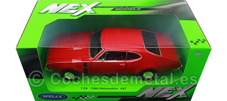 1968 Oldsmobile 442 Coupé Rojo 1:24 Welly 24024