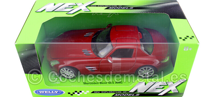 2010 Mercedes-Benz SLS AMG Gullwing (C197) Rojo 1:24 Welly 24025