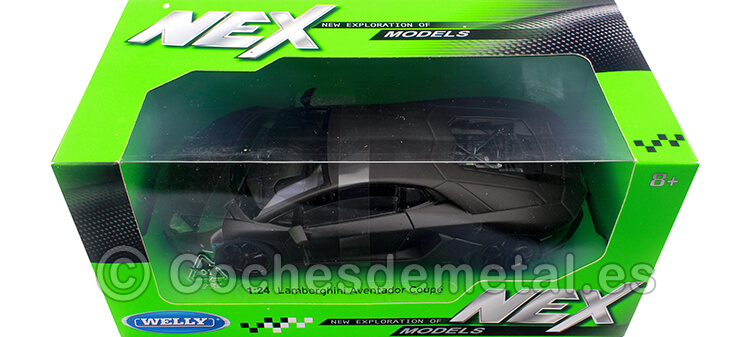 2011 Lamborghini Aventador LP700-4 Negro Mate 1:24 Welly 24033