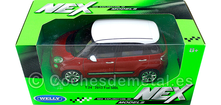 2013 Fiat 500L Red 1:24 Welly 24038