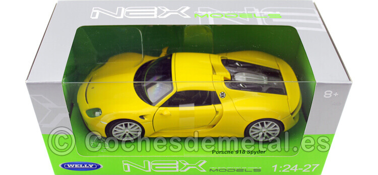 2015 Porsche 918 Spyder Hard Top Amarillo 1:24 Welly 24055