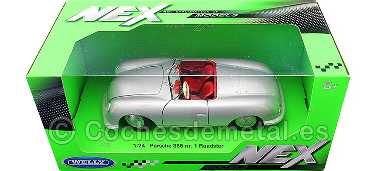 1956 Porsche 356 Speedster Nº1 Plateado 1:24 Welly 24090