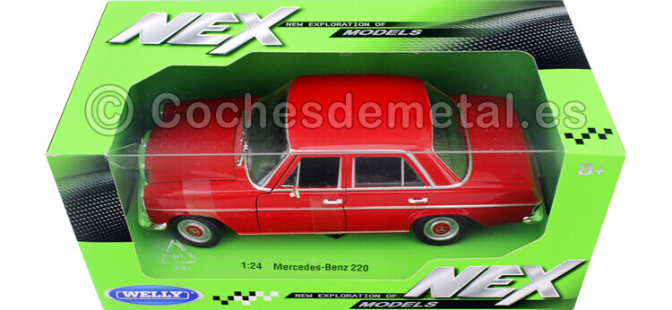 1973 Mercedes-Benz 220-8 (W115) Rojo 1:24 Welly 24091