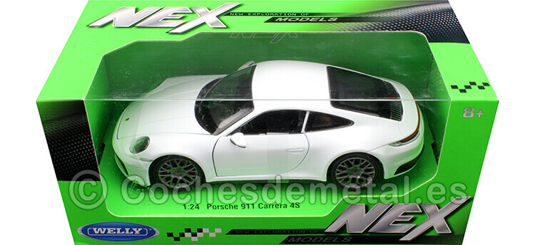 2004 Porsche 911 (996) Carrera 4S Blanco 1:24 Welly 24099