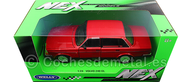1986 Volvo 240 GL Rojo 1:24 Welly 24102