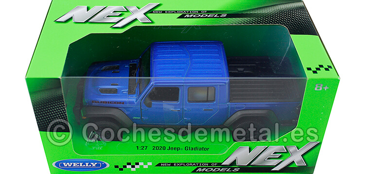 2007 Jeep Gladiator Rubicon Pick-Up Blue Metallic 1:27 Welly 24103
