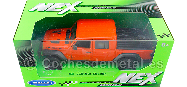 2007 Jeep Gladiator Rubicon Pick-Up Orange 1:27 Welly 24103