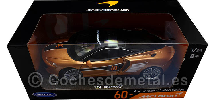 2019 McLaren GT Edición 60 Aniversario Bronce Metalizado 1:24 Welly 24105