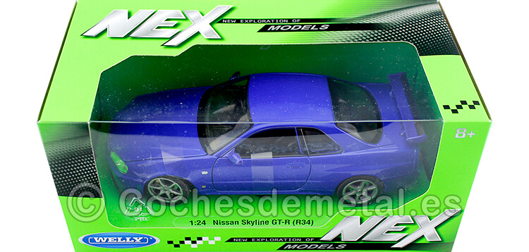 1999 Nissan Skyline GT-R (R34) Blue 1:24 Welly 24108