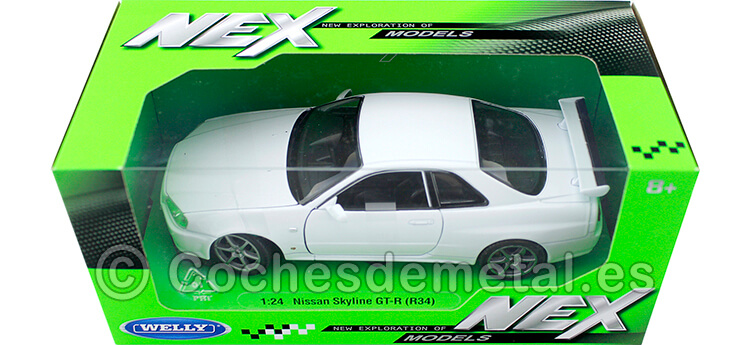 1999 Nissan Skyline GT-R (R34) Blanco 1:24 Welly 24108