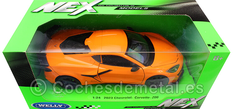 2023 Chevrolet Corvette C8 Z06 Naranja 1:24 Welly 24120