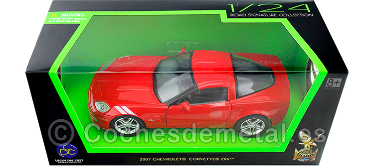2007 Chevrolet Corvette Z06 Red 1:24 Lucky Diecast 24207
