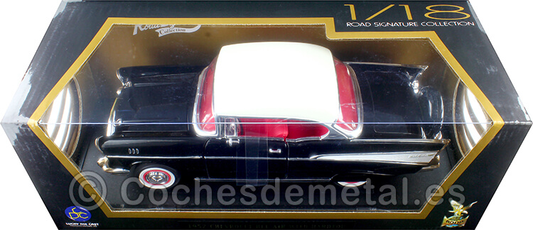 1957 Chevrolet Bel Air Hard Top Negro/Blanco 1:18 Road Signature 92109