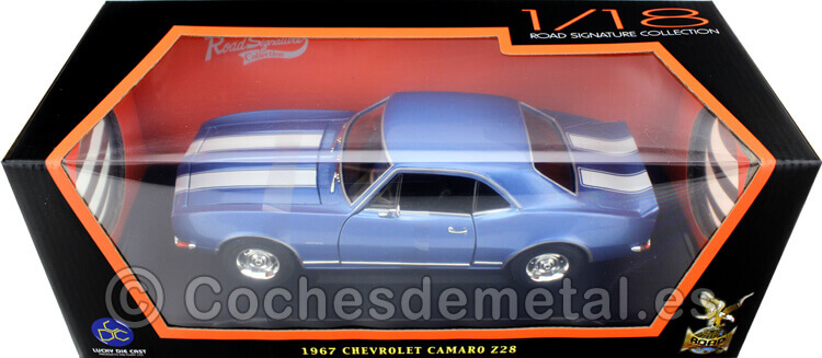 1967 Chevrolet Camaro Z28 Azul Claro 1:18 Lucky Diecast 92188