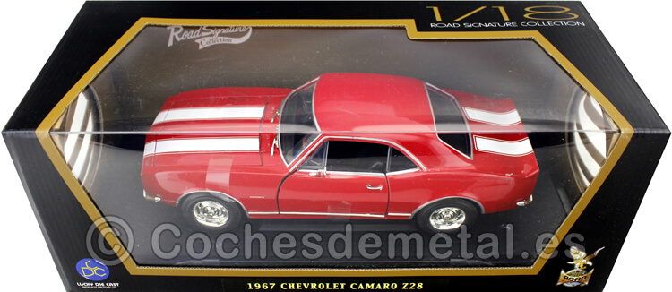 1967 Chevrolet Camaro Z28 Rojo 1:18 Lucky Diecast 92188