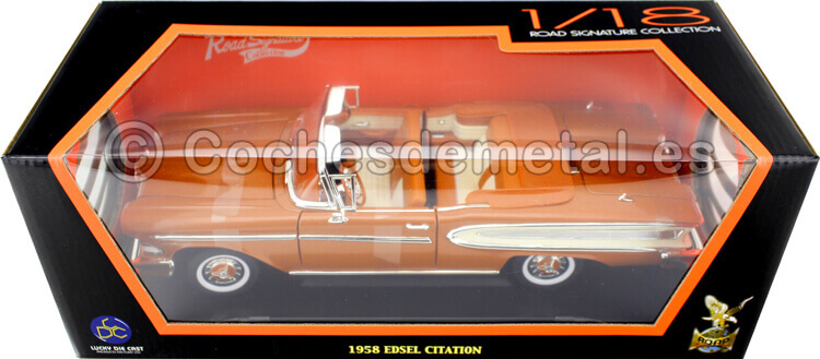 1958 Ford Edsel Citation Convertible Brown 1:18 Lucky Diecast 92298