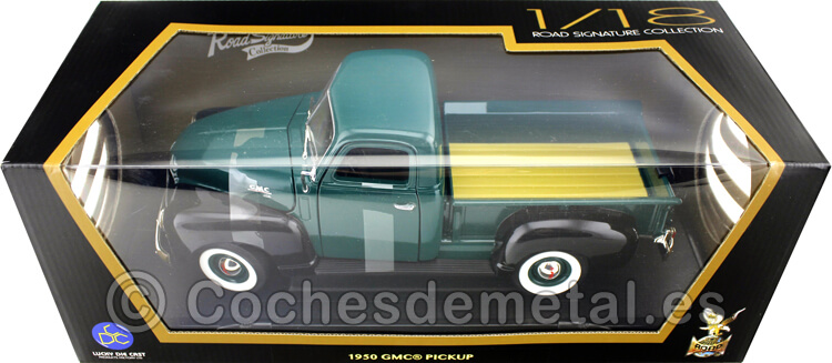 1950 GMC 150 Pick-Up Verde/Negro 1:18 Lucky Diecast 92648