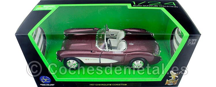 1957 Chevrolet Corvette Granate 1:24 Lucky Diecast 24201